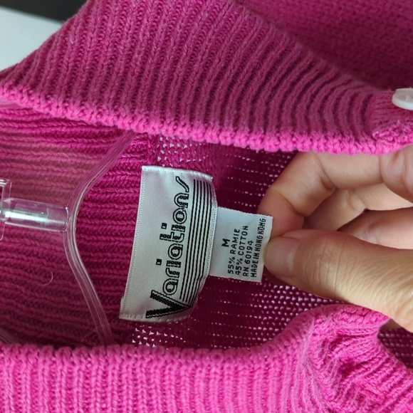 VTG pink button up vest - Picture 2 of 4